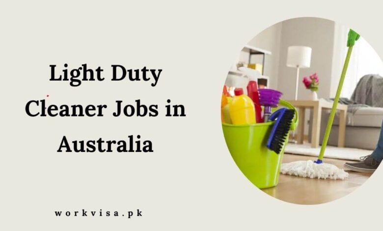 Light Duty Cleaner Jobs in Australia