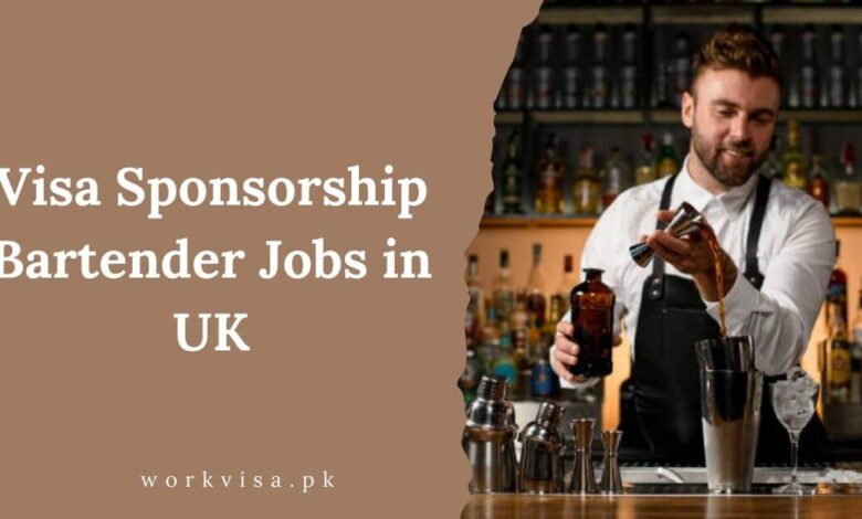 Visa Sponsorship Bartender Jobs in UK