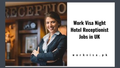 Work Visa Night Hotel Receptionist Jobs in UK