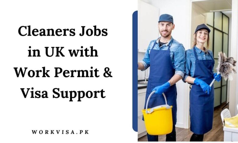 Cleaners Jobs in UK with Work Permit & Visa Support